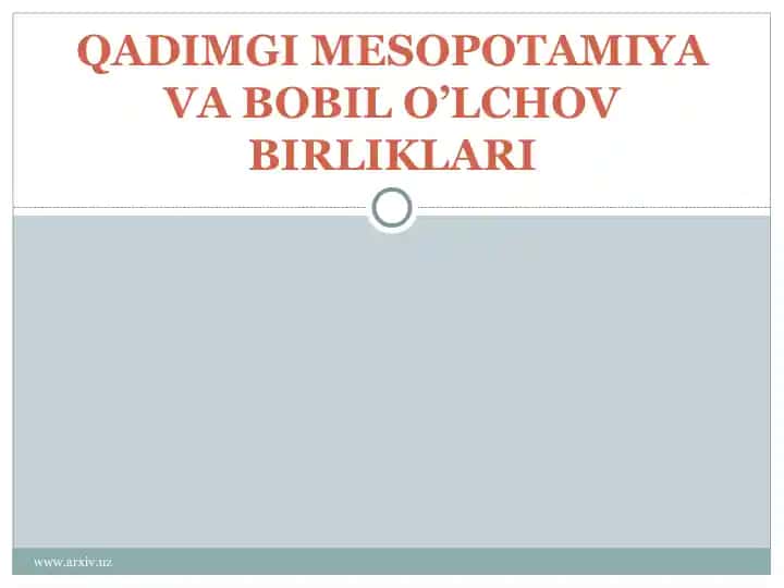 Bobil davlati va Qadimgi Mesopotamiya