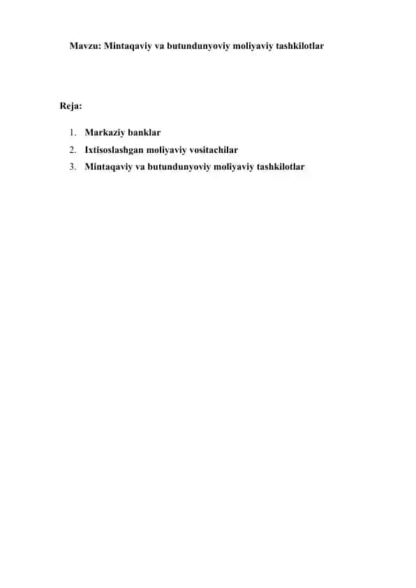 Markaziy banklar