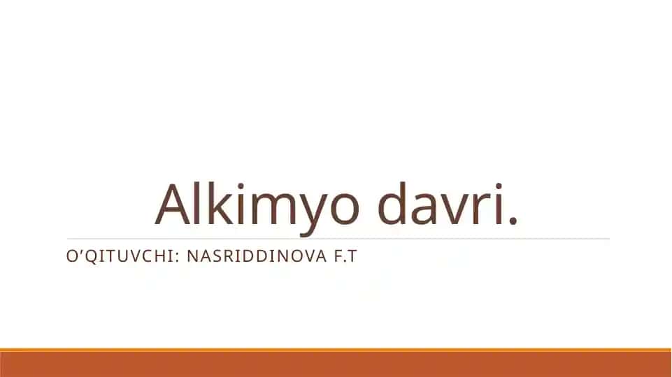 Alkimyo davri