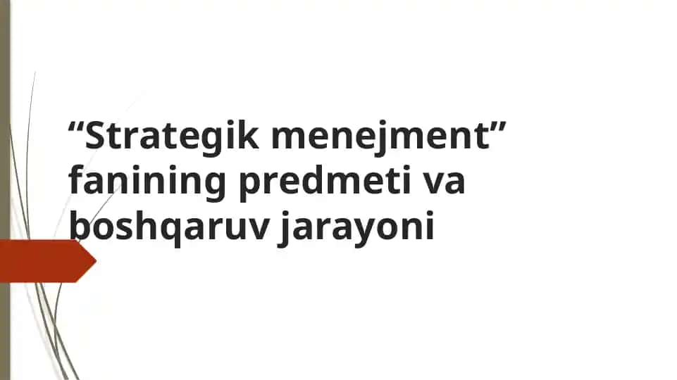 Strategik Menejment