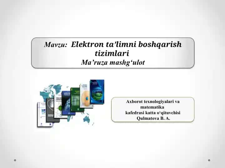 Elektron ta’limni boshqarish tizimlari