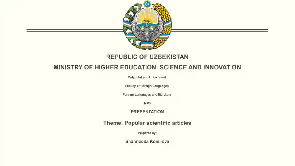 Popular scientific articles