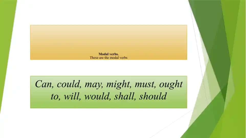Modal Verbs