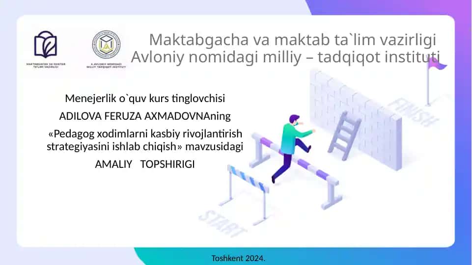 "Pedagogxodimlarnikasbiyrivojlantirishstrategiyasiniishlabchiqish"