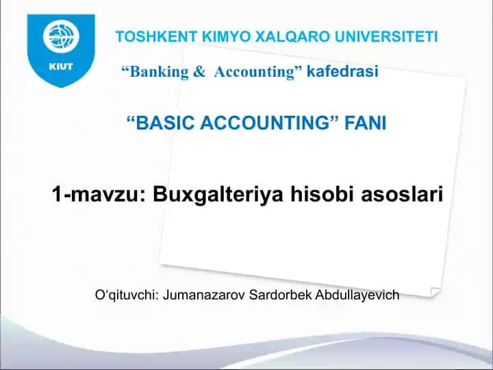 BASIC ACCOUNTING