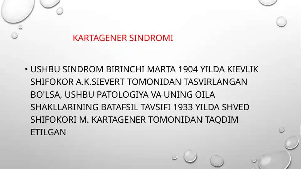 kartagener sindromi haqida