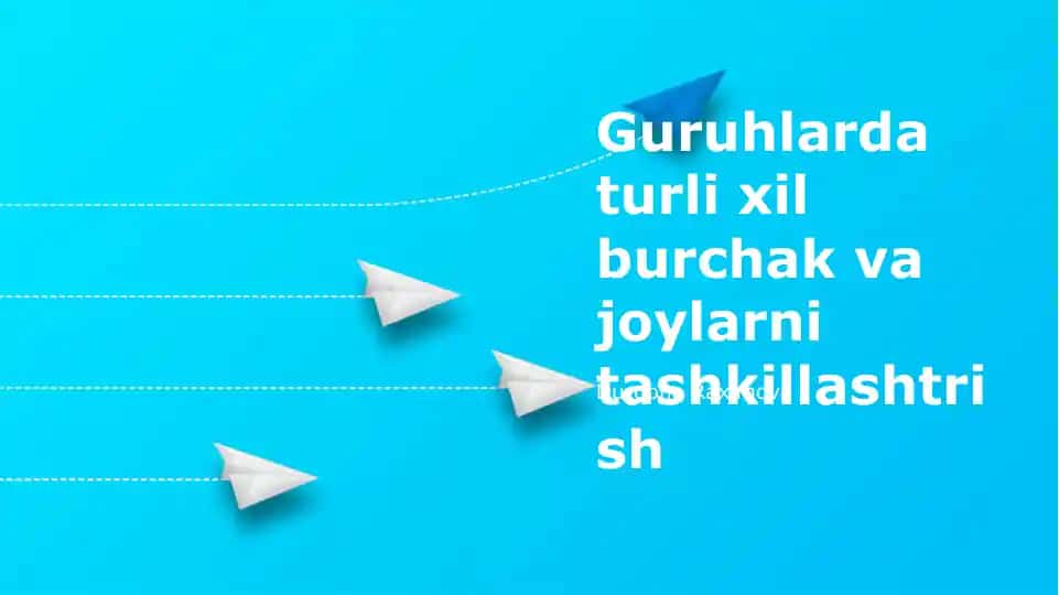 Ma'lumotlarni guruhlash texnologiyalari