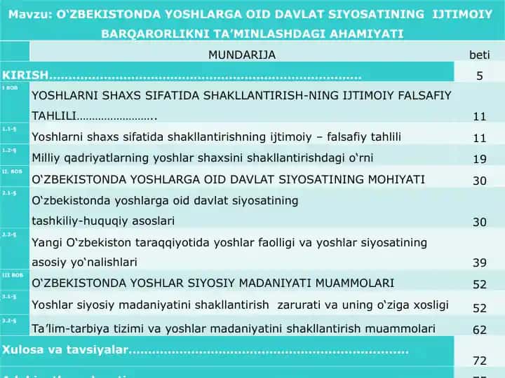 Dissertatsiya mavzusining dolzarbligi va zarurati