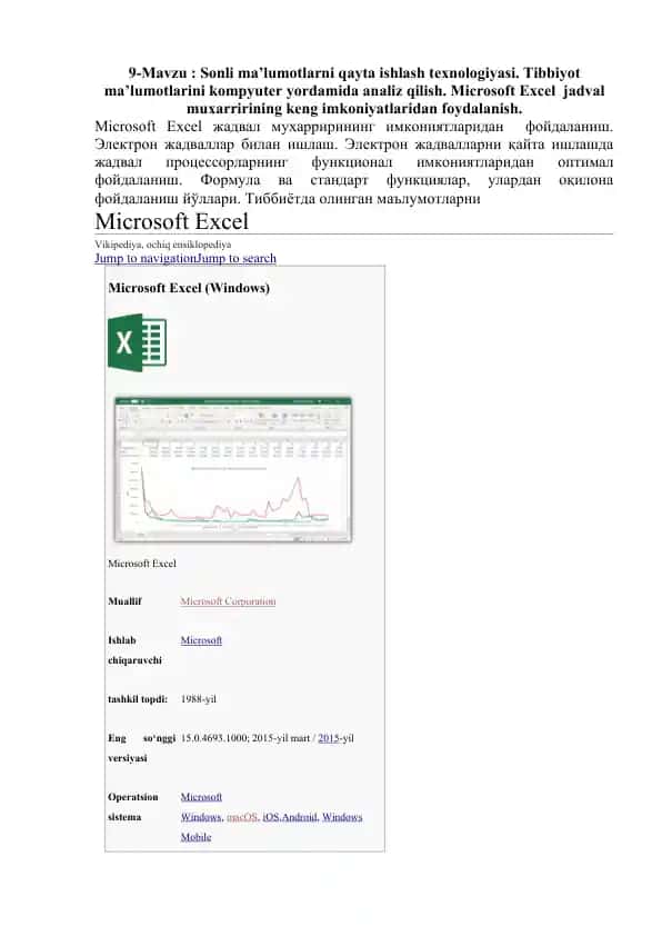 Microsoft Excel