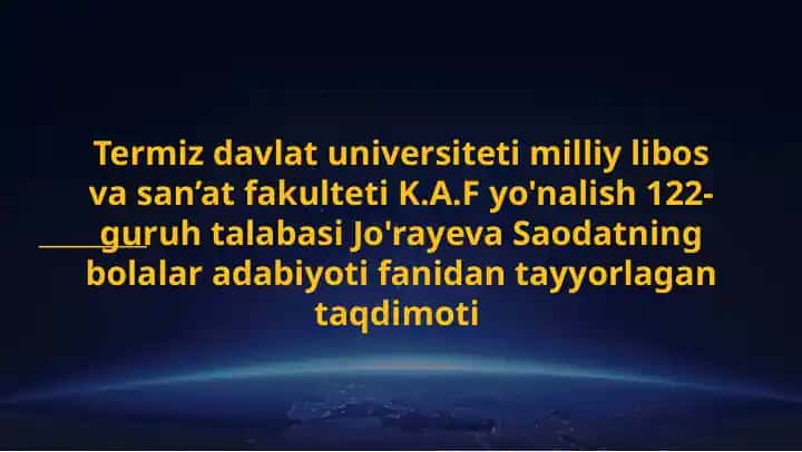 Anvar Obidjon "Odilburgut shoh hamda Zamburug' laqabli josus haqida ertak"