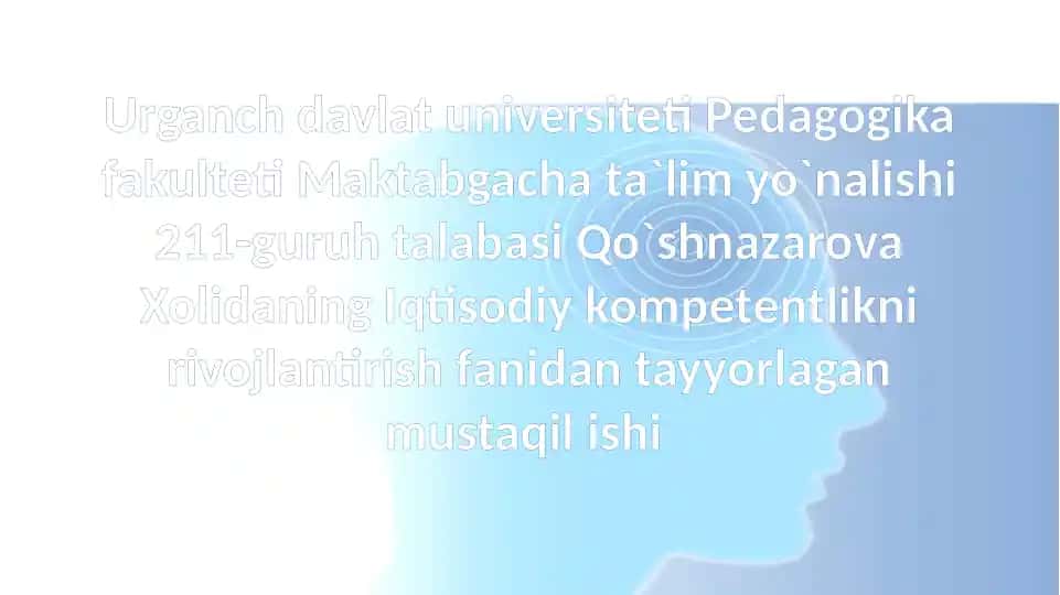 Maktabgacha ta'lim tashkiloti qabul qilish