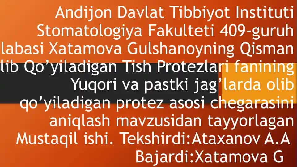 Tish Protezlari