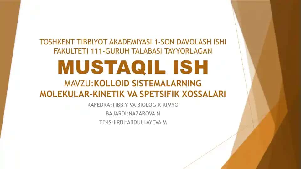 Kolloid sistemalar