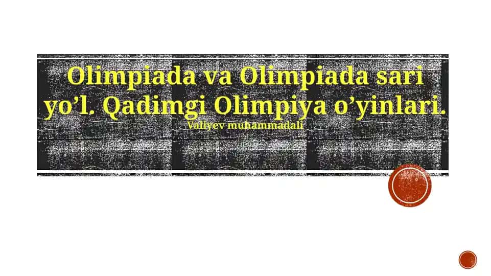 Qadimgi Olimpiya o'yinlari