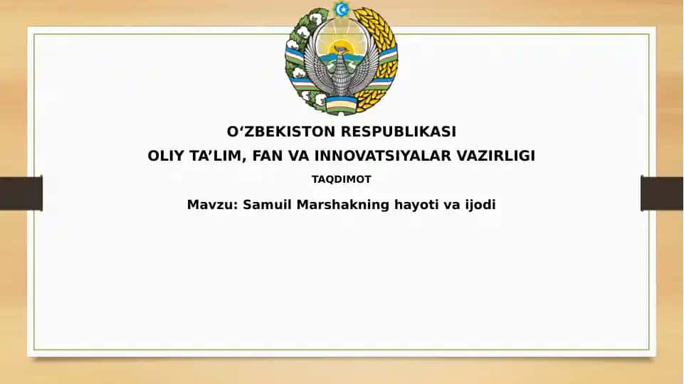 Samuil Marshakning hayoti va ijodi