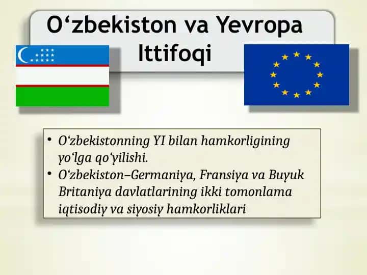 O‘zbekiston va Yevropa Ittifoqi