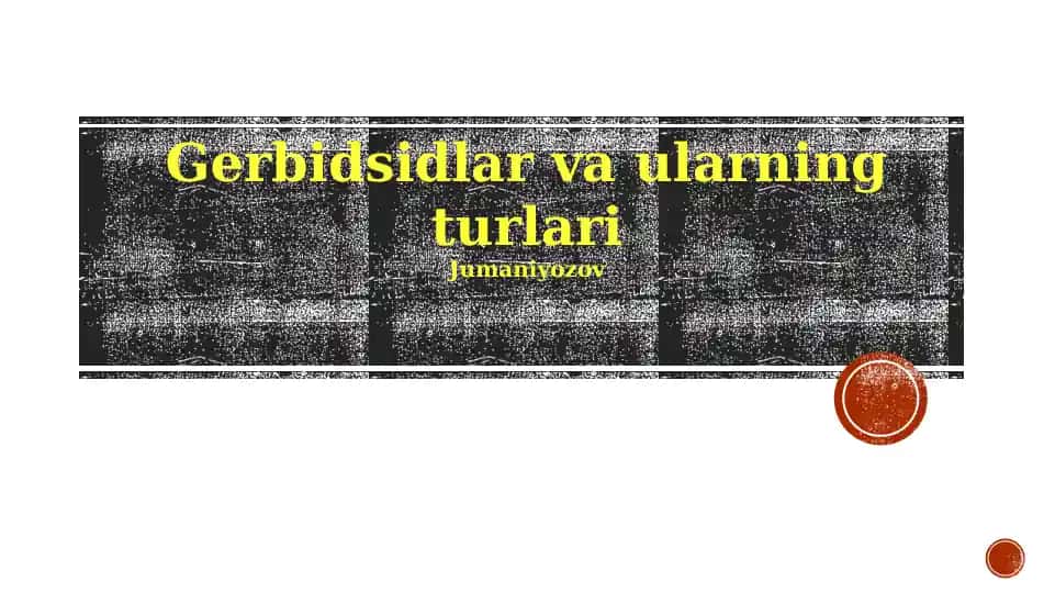 Gerbidsidlar va ularning turlari
