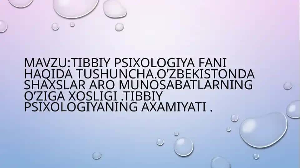 Tibbiy psixologiya
