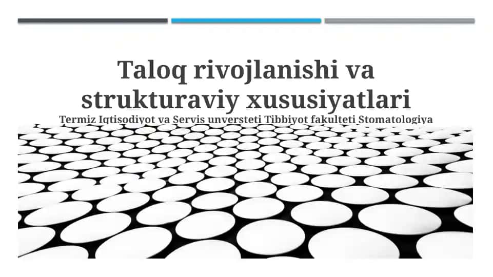 Taloq rivojlanishi va strukturaviy xususiyatlari