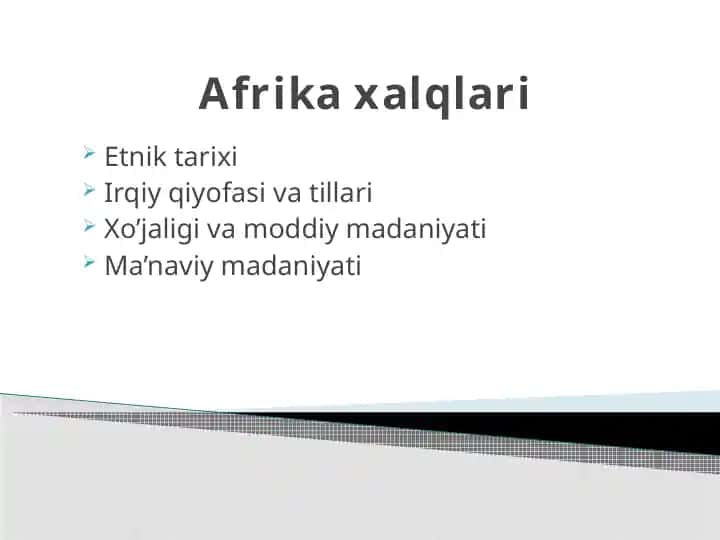Afrika xalqlari