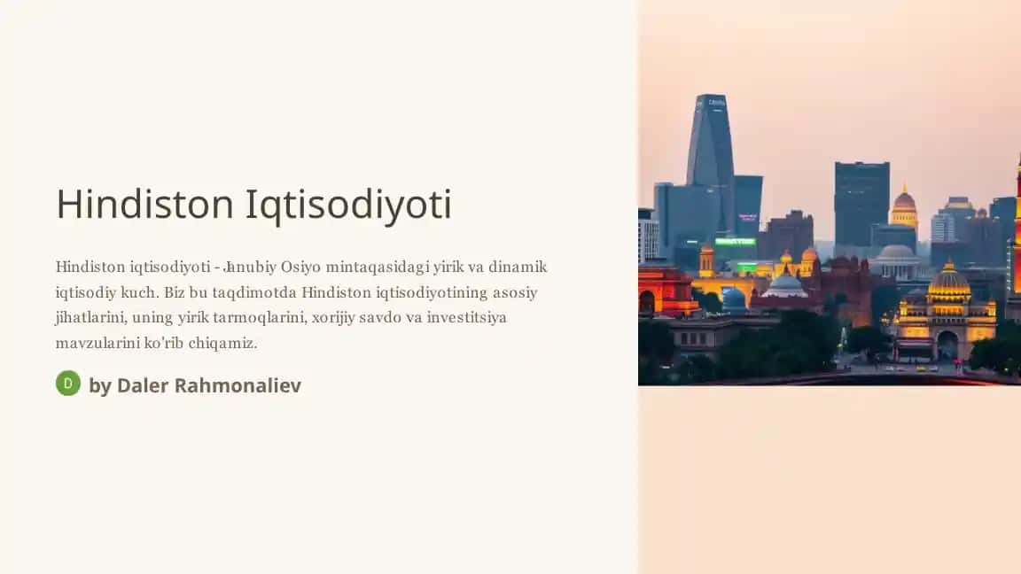 Hindiston Iqtisodiyoti