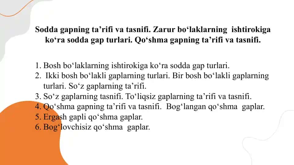 Soddagapning ta’rifi va tavsifi