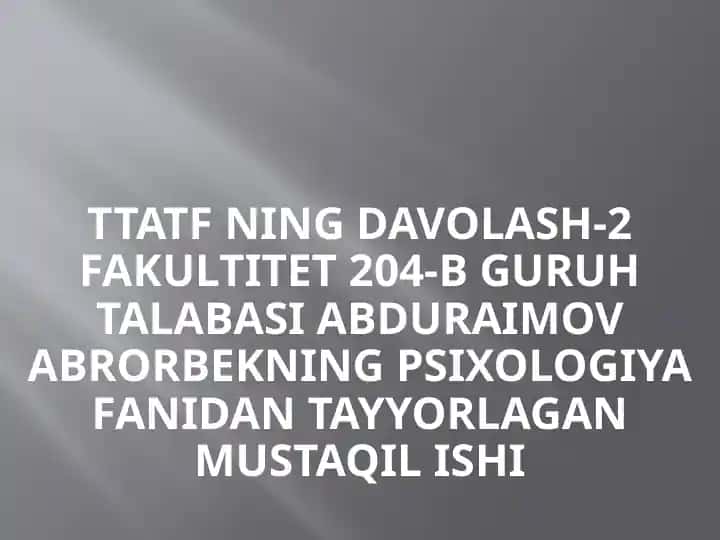 Psixologiya va pedagogika vazifalari