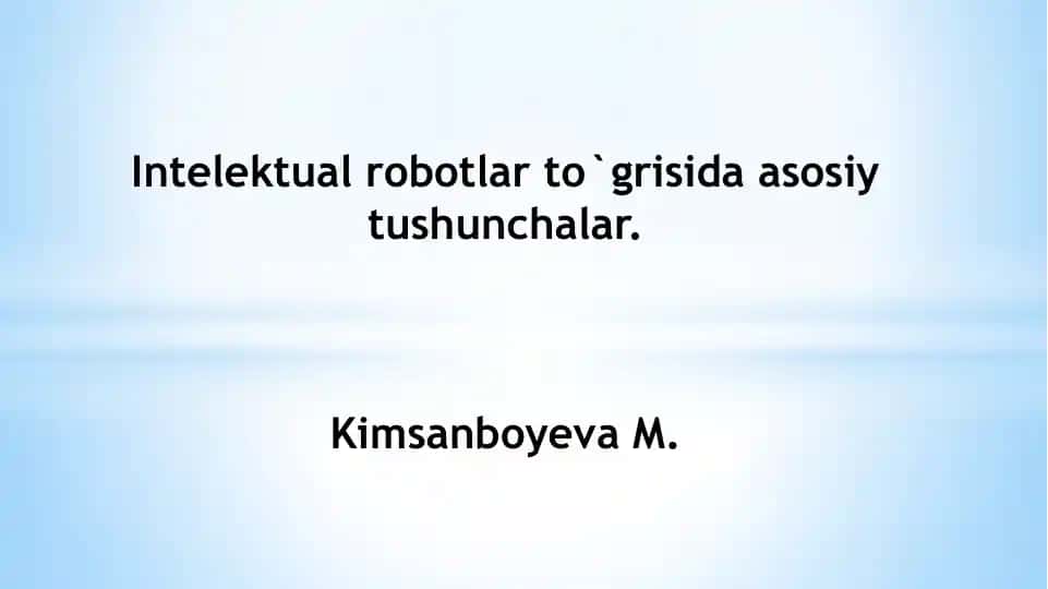 Intellektualrobotlar