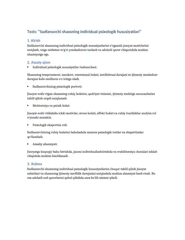Individual psixologik xususiyatlar