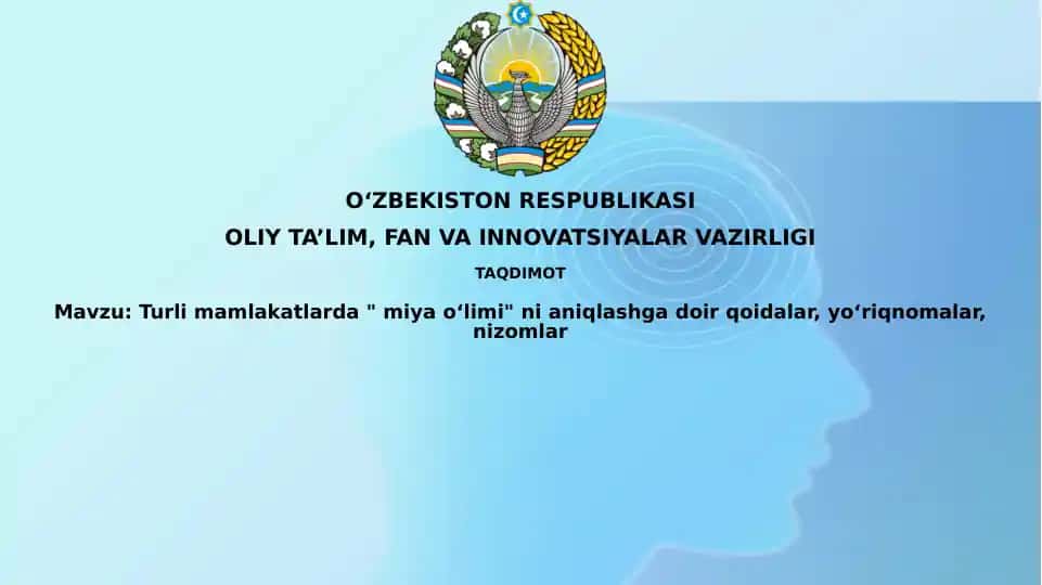 Qonunchilik tarixi va klinik mezonlar