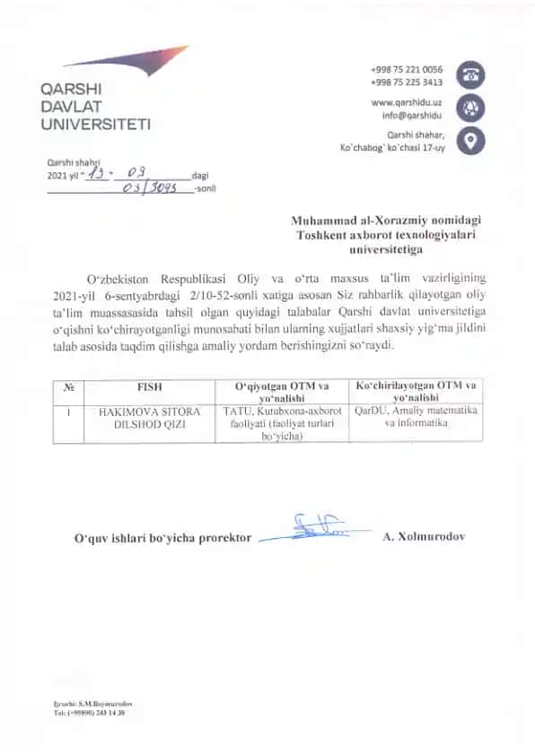 QARSHI DAVLAT UNIVERSITETI