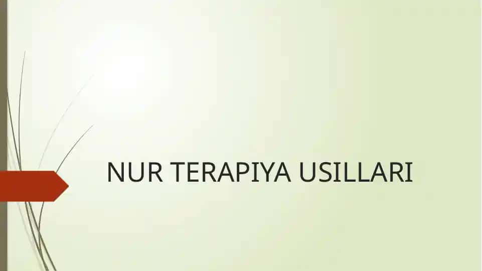 Nur terapiya usullari