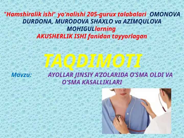 Hamshiralik ishi