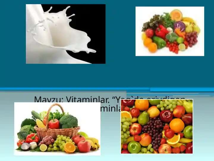 Yog’da eriydigan vitaminlar