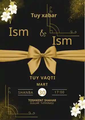 to‘y taklifnomasi