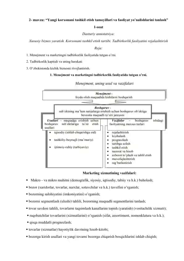 Dasturiy annotatsiya: “Yangi koronani tashkil etish tamoyillari va faoliyat yo’nashlari”