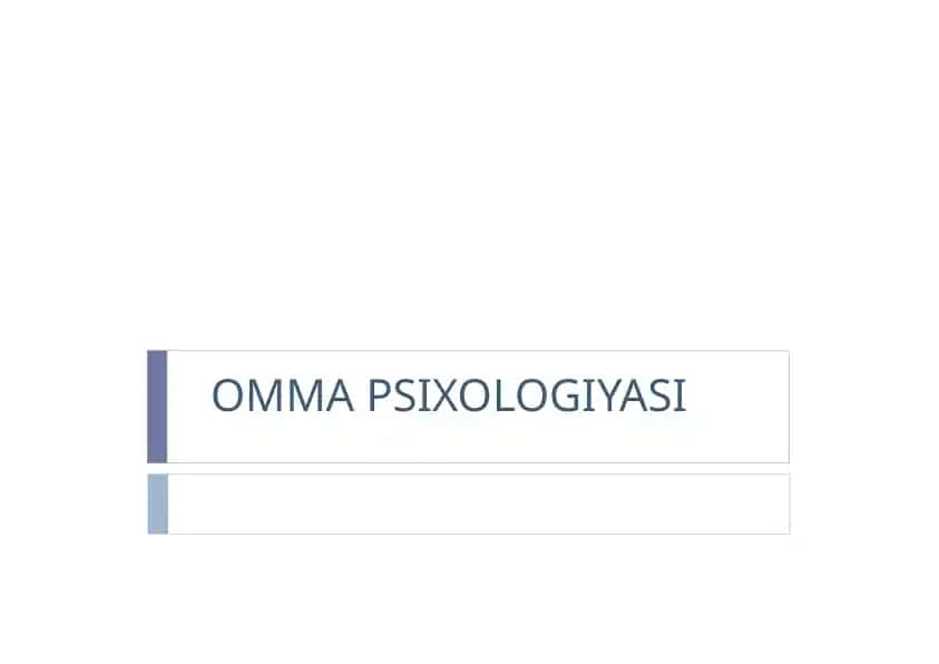 Omma psixologiyasi