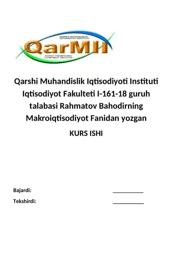 Milliy Hisoblar Tizimida YaIM ko’rsatkichini hisoblashning usullari va shartlari