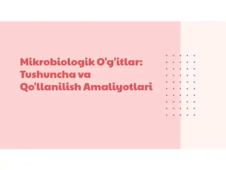 Mikrobiologik O'g'itlar