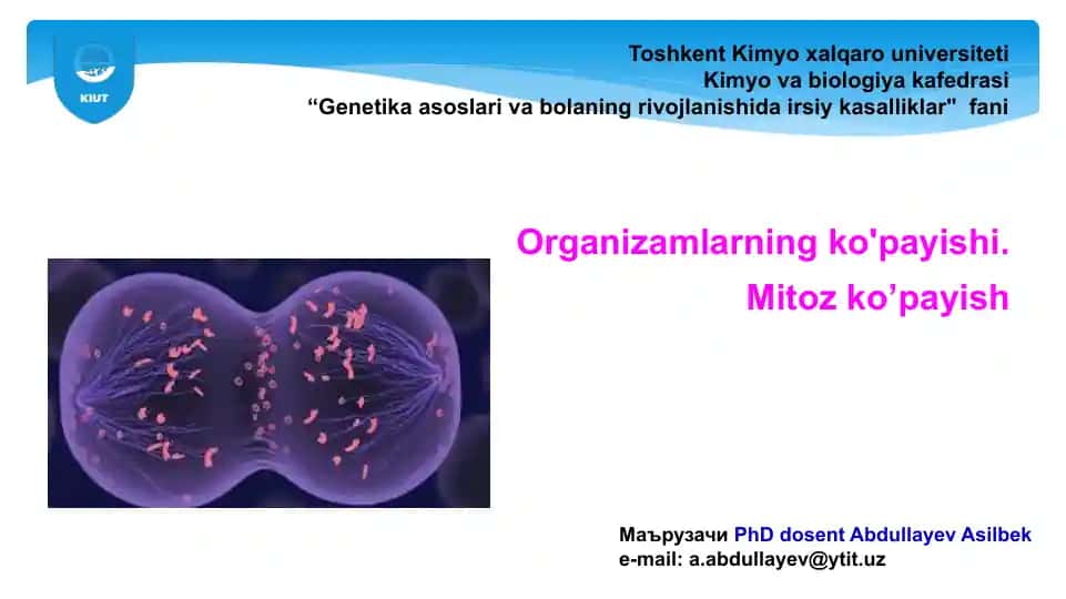 Organizamlarning ko'payishi