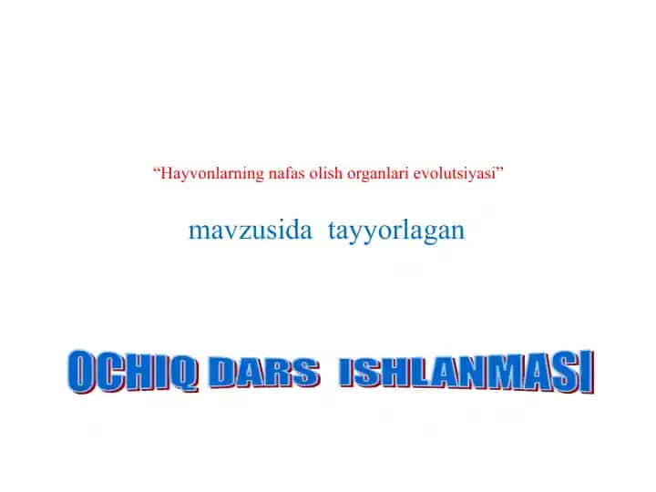 Hayvonlarning nafas olish organlari evolutsiyasi