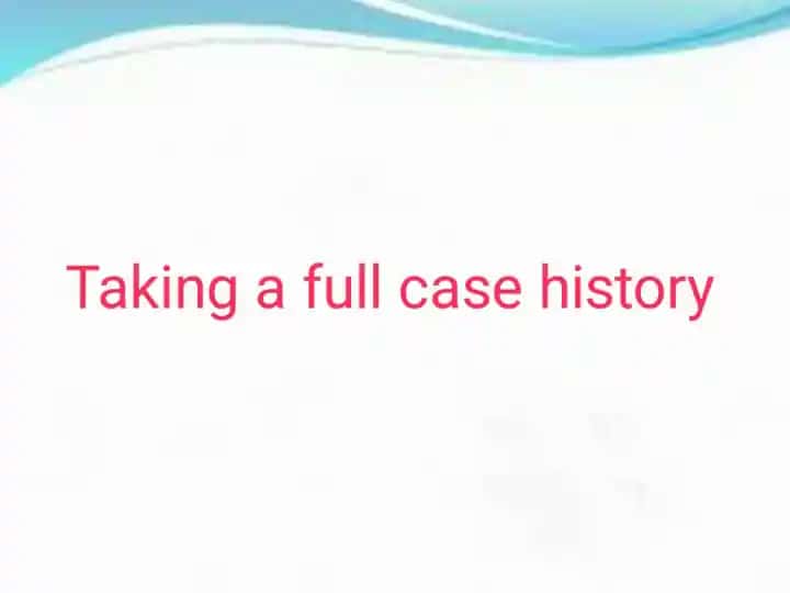 Ch Be k list of medical history by scully and cawson’s