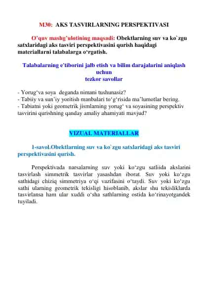 AKS TASVIRLARNING PERSPEKTIVASI
