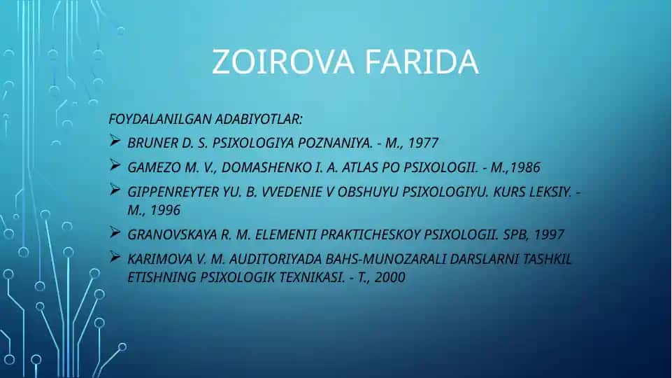 Psixologiya asosida ta'lim