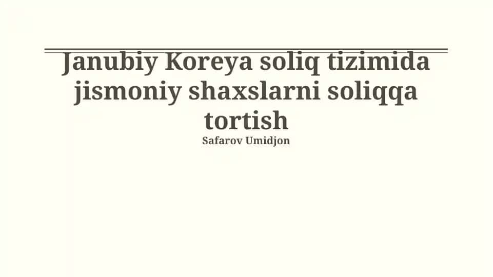 Elektron soliq to'lash tizimi