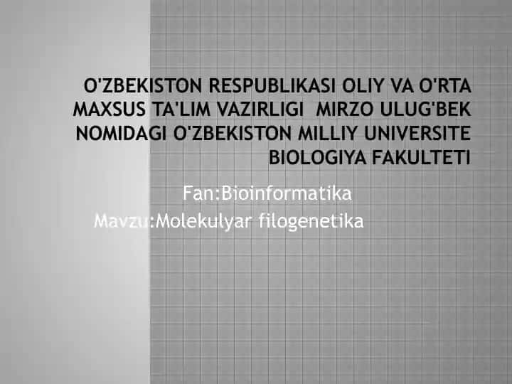 Molekulyar Filogenetika