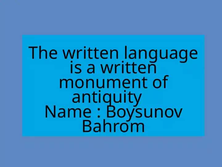 Boysunov Bahrom