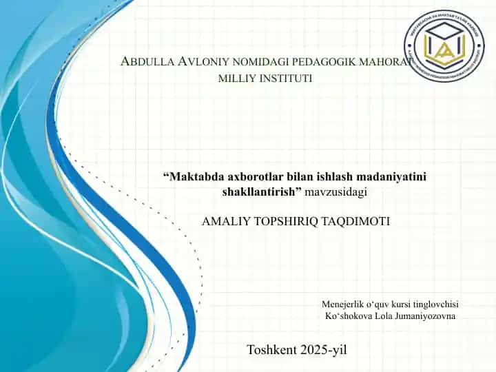 Abdulla Avloniy nomidagi pedagogik mahorat milliy instituti