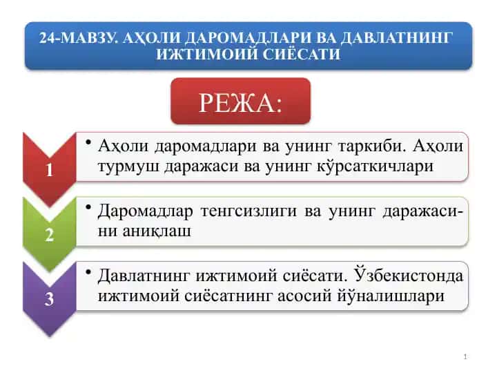 Даромад иқтисодий фаолияти натижаларини ифодаловчи