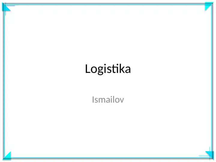 Logistika